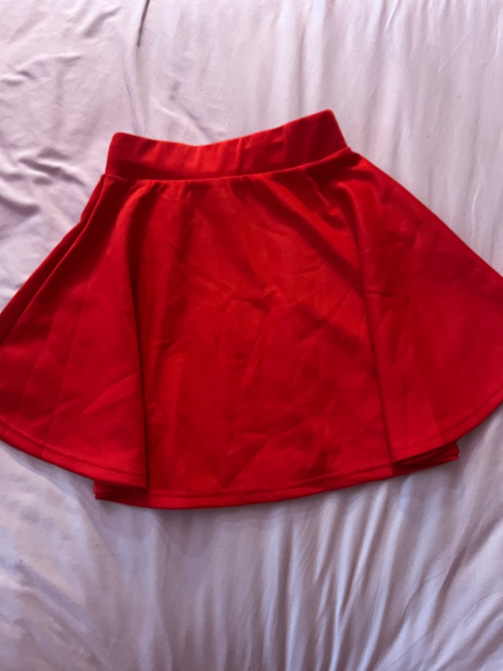 Women’s Red Circle Skater Skirt - Flared Casual Style